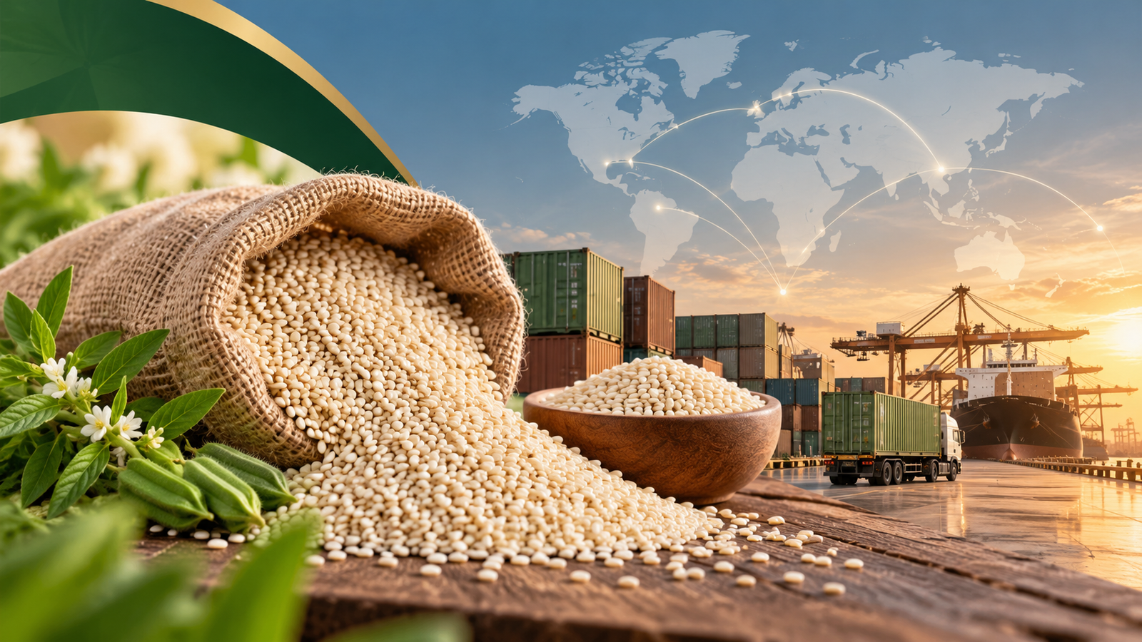 Global Sesame Trade at Sunrise